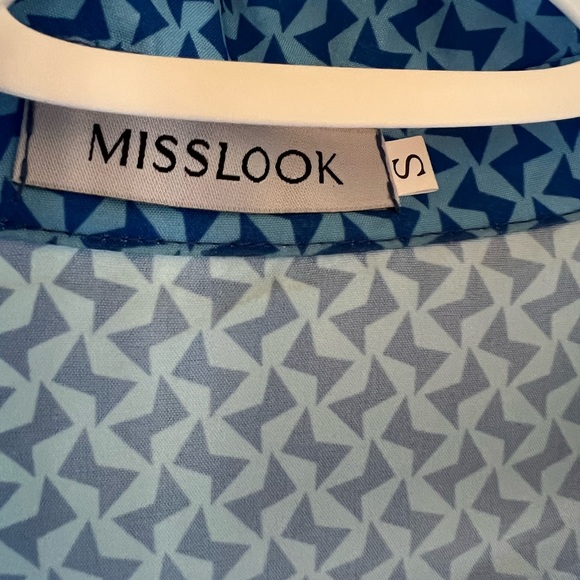 Midi Blue Pattern Dress - Picture 4 of 5